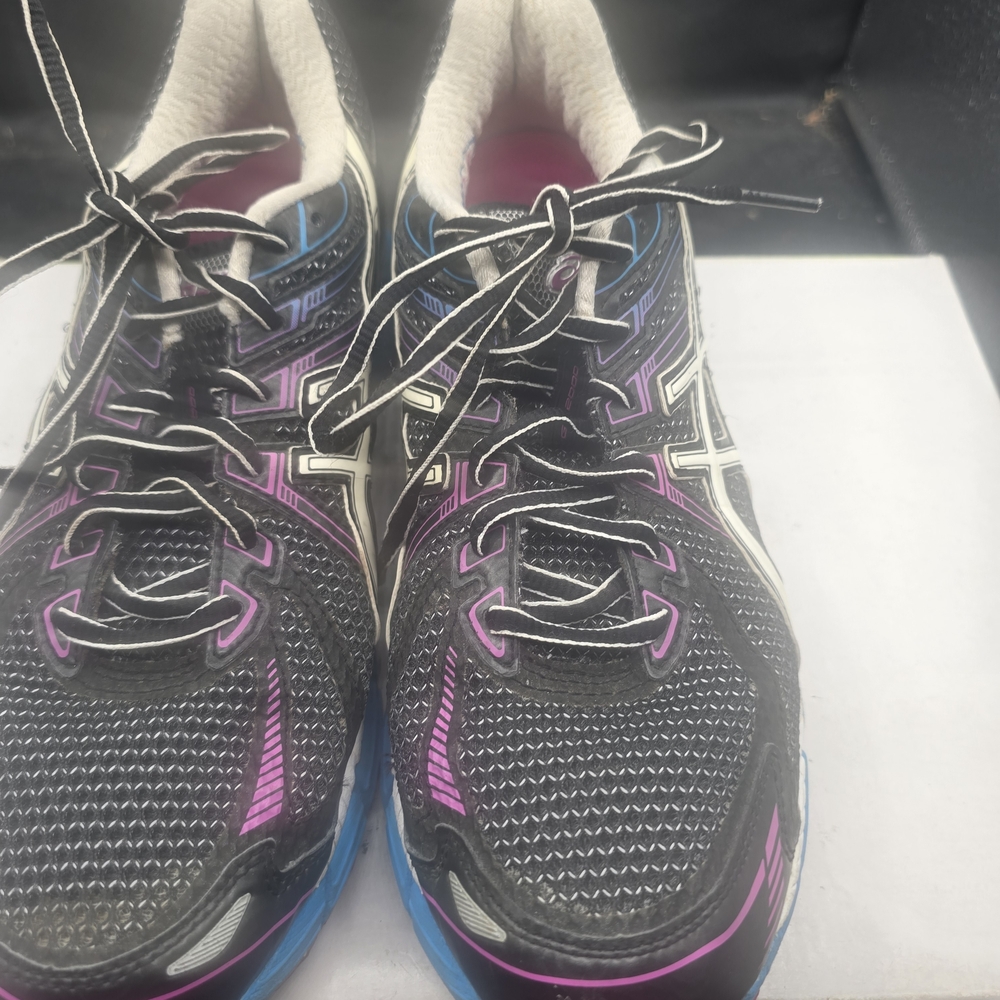 Asics Women's Black and Purple‎ Athletic Shoes